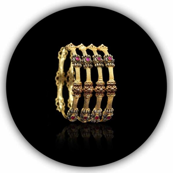 Meenakari Gold Plated Bangles Set (IMBS-001)