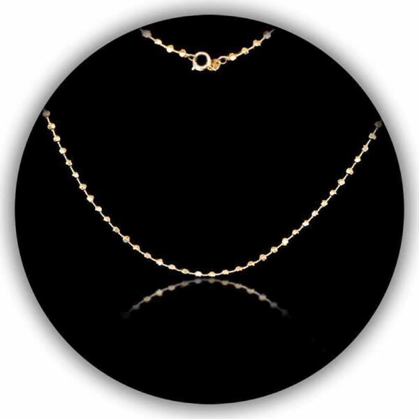 22kt Gold Plated Muthu Chain Mala Gold Beads Style Him Her Hypo-allergic Ball Link Chain (INC-008)