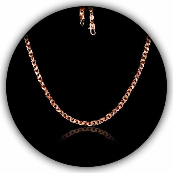 Copper chain Rosegold Copper Lobster Claw Clasp Franco Chain Diamond Cut Chain (INC-013)