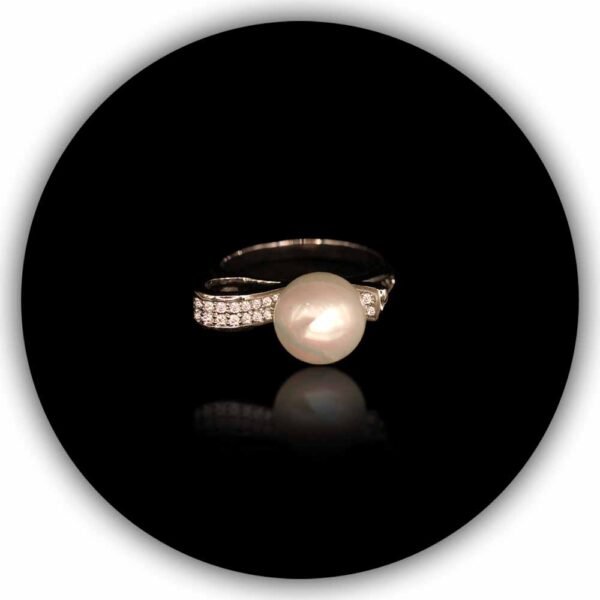 Natural Freshwater Pearl Ring For Women Shell Bead Bow Tie Knot Ring Female Jewelry (IMPLR-008)