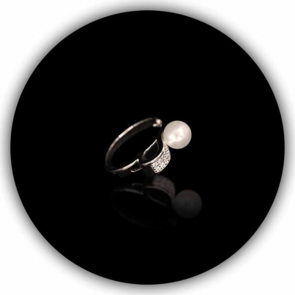 Natural Freshwater Pearl Ring For Women Shell Bead Bow Tie Knot Ring Female Jewelry (IMPLR-008) - Image 2