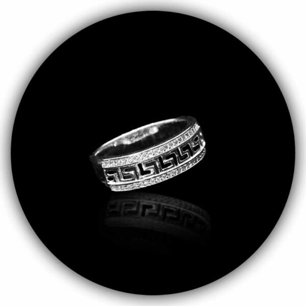 White Gold Plated Versace Ring Fashion Wedding Stainless Steel Silver Man Women Unisex Finger Rings Design Engagement Jewelry (IMPLR-025)